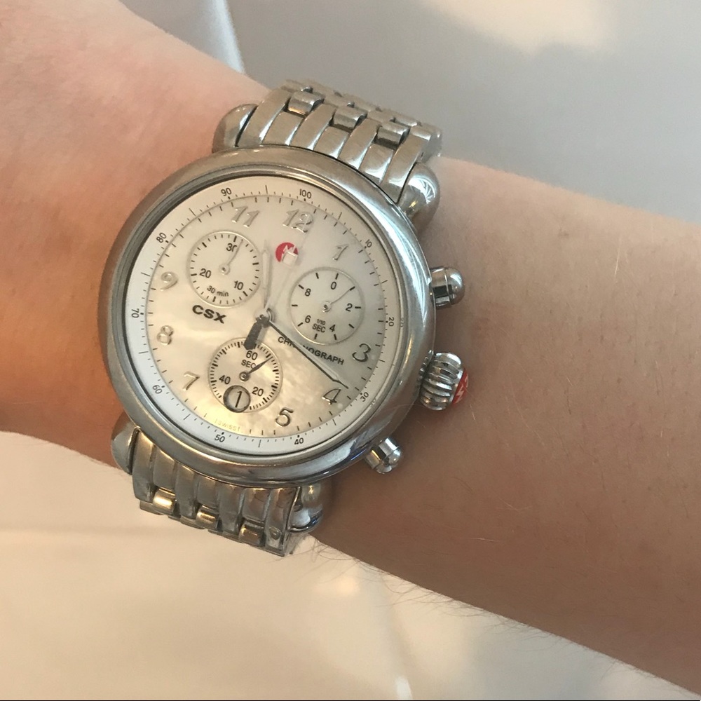 Michele CSX authentic silver watch great condition